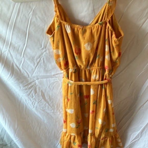 LC Lauren Conrad mustard colored flower (Wispy, Flowy) Dress- size XS - Picture 7 of 8